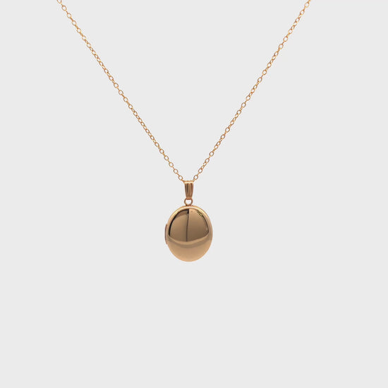 Small Oval Diamond Star Gold Locket Necklace | Monica Rich Kosann